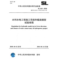 水利水电工程施工导流和截流模型试验规程 SL 163-2010
