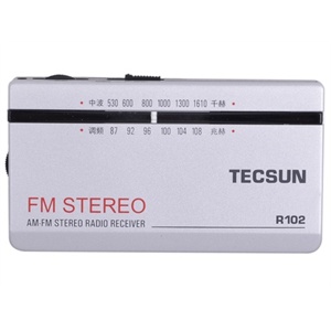 德生（Tecsun）R-102收音机（银灰色）