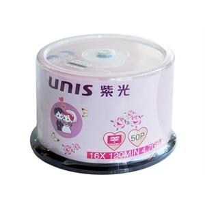 紫光（UNIS）LOVE系列DVD-R刻录光盘（50片桶装）