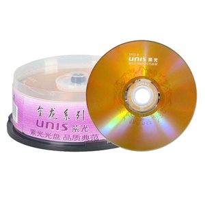 紫光（UNIS）金龙系列DVD+R刻录光盘（25片桶装）
