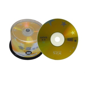 紫光（UNIS）金星系列CD-R刻录光盘（50片桶装）
