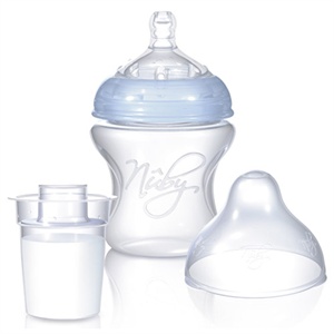 努比Nuby“自然乳感”系列PP奶瓶/300ml（带奶粉罐）