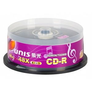 紫光（UNIS）音乐风系列CD-R刻录光盘（25片桶装）