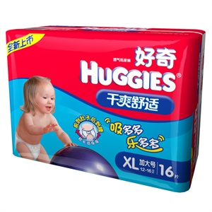 好奇 干爽舒适纸尿裤加大号XL 16片
