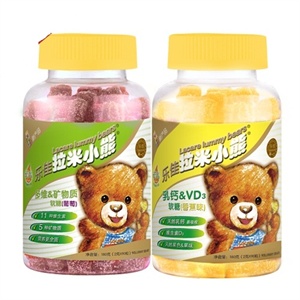 乐佳拉米小熊乳钙+多维软糖特供装360克（180克×2瓶）