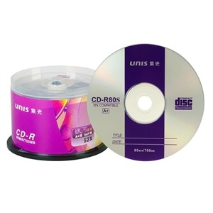 紫光（UNIS）银河系列CD-R刻录光盘（50片桶装）