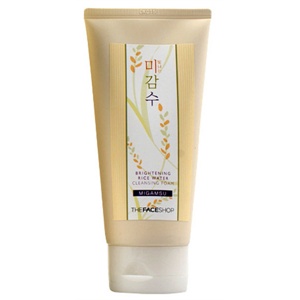 The face shop菲诗小铺米水亮白泡沫洁面乳