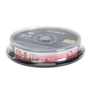 【当当销售配送】SONY 索尼 CD-R 48X 700MB 桶装10片 刻录盘