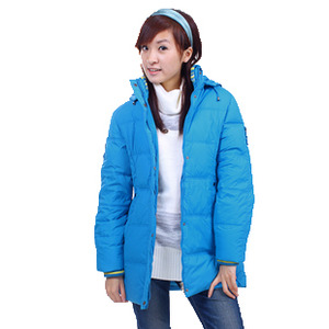 恒源祥羽绒服 女式中长款 B-6806 宝兰色时尚靓丽