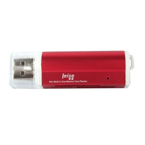 雷摄（LEISE）LS-301四合一读卡器（红色）