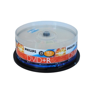 飞利浦（PHILIPS）DVD+R刻录光盘（25片桶装）