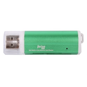 雷摄（LEISE）LS-301四合一读卡器（绿色）