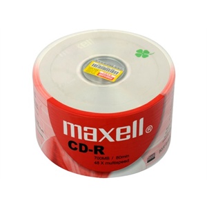 麦克赛尔（Maxell）CD-R 50片环保装刻录光盘（绿叶）