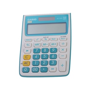 卡西欧（CASIO）MS-10VC-BU 10位计算器（冰蓝）?
