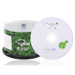 紫光（UNIS）七星系列DVD+R刻录光盘（50片桶装）