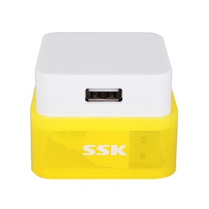 飚王（SSK）彩晶USB-HUB SHU020 4口集线器（黄色）