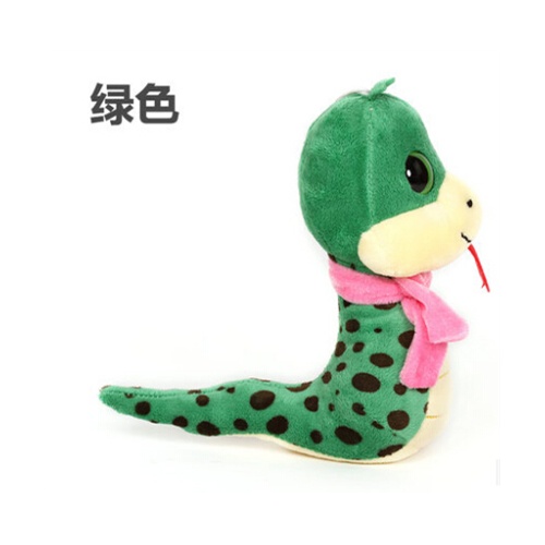 生日礼物 蛇宝宝毛绒玩具蛇公仔 新年礼物创意 生肖蛇娃娃玩偶_绿色
