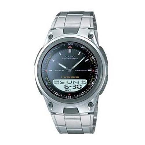 casio 卡西欧 十年电池精钢双显男表 aw-80d-1a