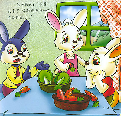 小兔子种白菜看图写话图片